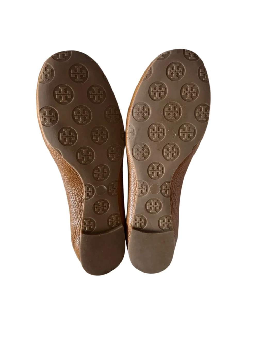 Tory Burch REVA TAN Leather Ballet Flats in Brown 8